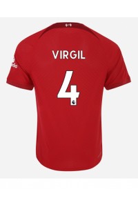 Fotbalové Dres Liverpool Virgil van Dijk #4 Domácí Oblečení 2022-23 Krátký Rukáv
